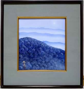 SALE東山魁夷 肉筆/表サイン/色紙画/日本画/油絵/彩色/岩彩/油彩 SALE東山魁夷 肉筆/表サイン/色紙画/日本画/油絵/彩色/岩彩/裏